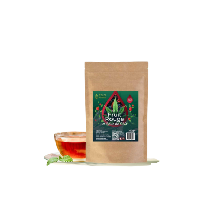 Thé aux fruits rouges et fleur de CBD