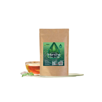 Thé à la menthe et fleur de CBD