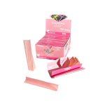 Diamond Leaf Papiers à Rouler Colorés King Size Slim + Cartons Rose
